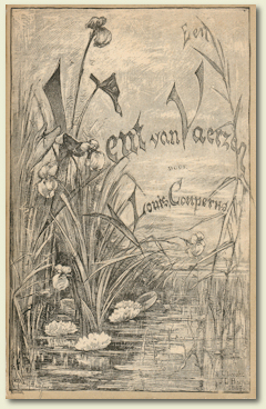 Omslag van Een lent van vaerzen, 1884. Bandontwerp L.W.R. Wenckebach